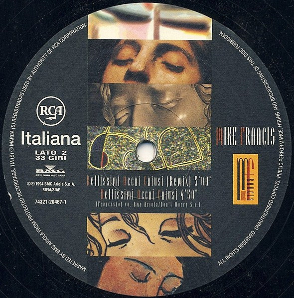 Mike Francis : Bellissimi Occhi Chiusi (12",33 ⅓ RPM)