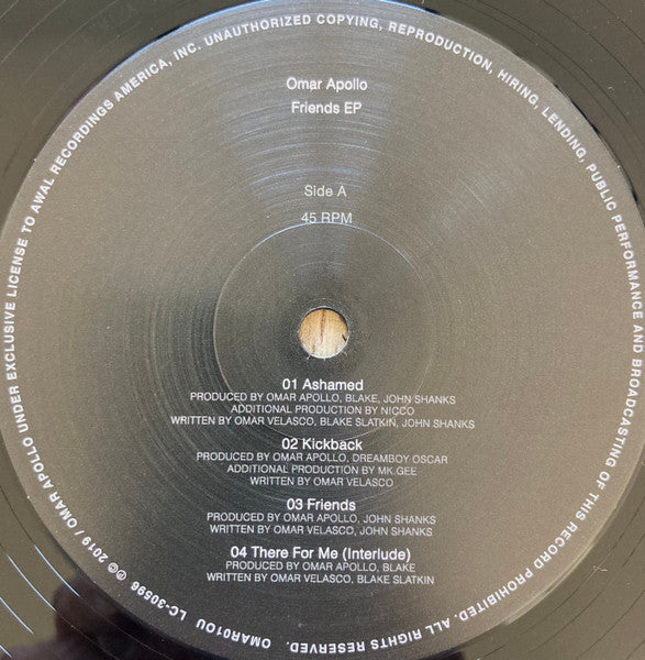 Omar Apollo : Friends (12", EP)