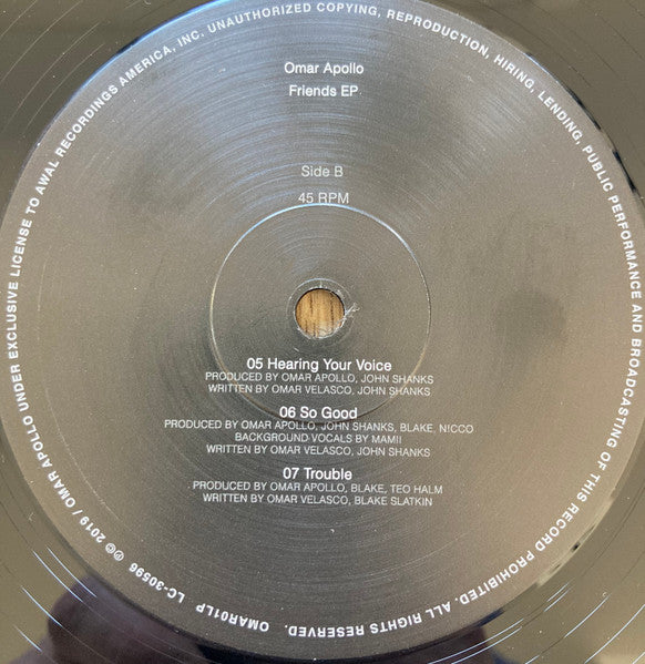 Omar Apollo : Friends (12", EP)