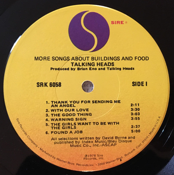 Talking Heads : More Songs About Buildings And Food (LP,Album,Repress)