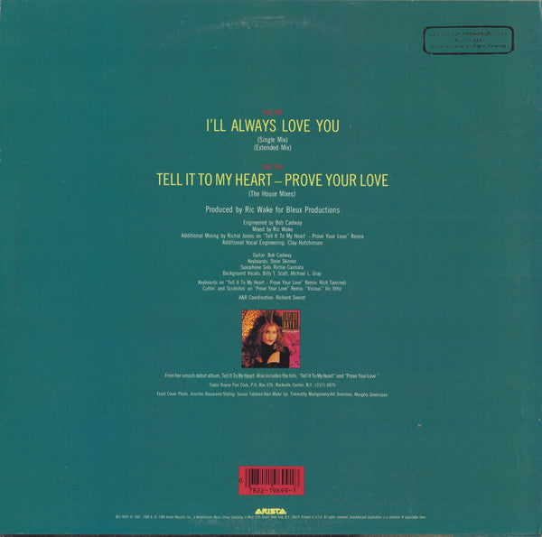 Taylor Dayne : I'll Always Love You (12")