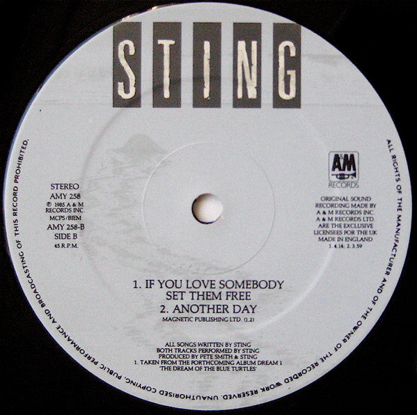 Sting : If You Love Somebody Set Them Free (12")