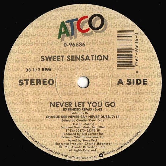 Sweet Sensation : Never Let You Go (12", Single, SRC)