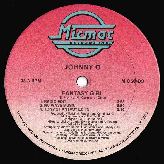Johnny O : Fantasy Girl (12", RE, 166)