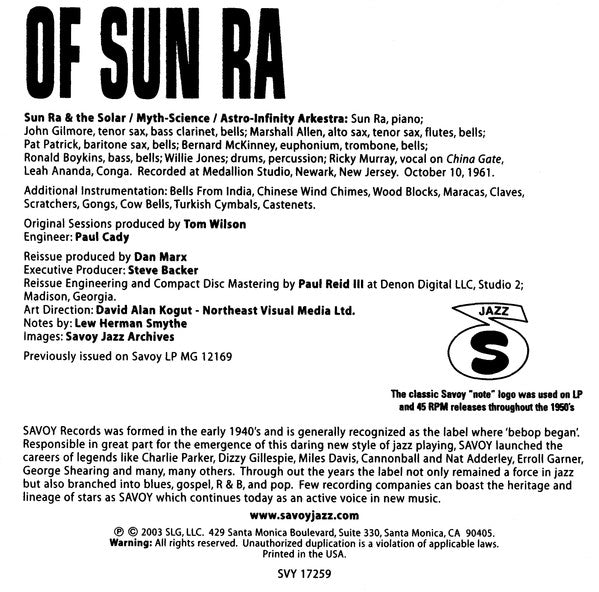 Sun Ra : The Futuristic Sounds Of Sun Ra (Album,Reissue,Remastered)