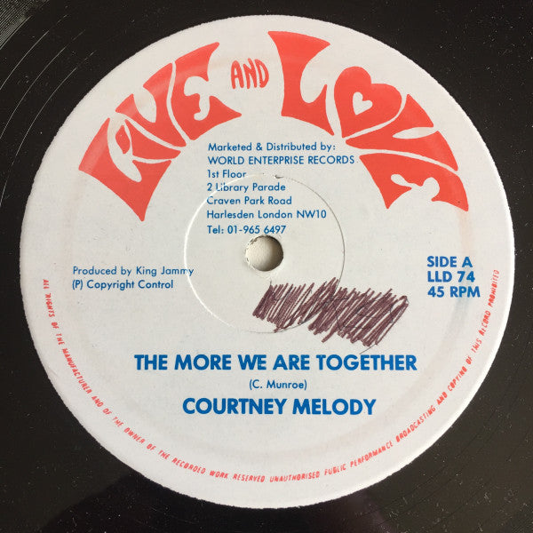Courtney Melody : The More We Are Together (12")