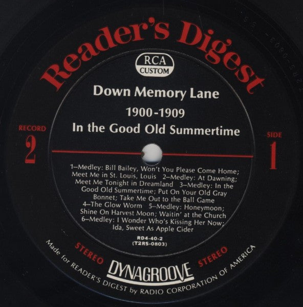 Various : Down Memory Lane (65 Years Of Song Hits) (10xLP, Album, Comp + Box)