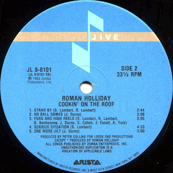Roman Holliday : Cookin' On The Roof (LP, Album)