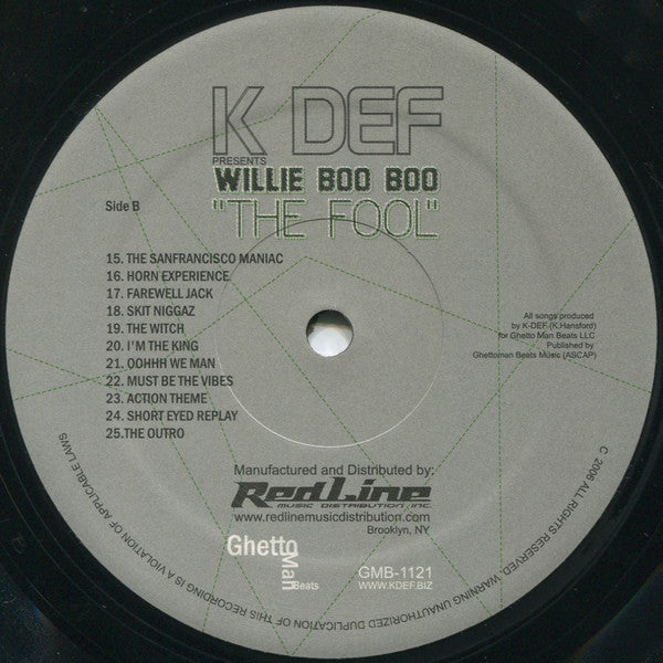 K-Def : Willie Boo Boo "The Fool" (LP, Album)