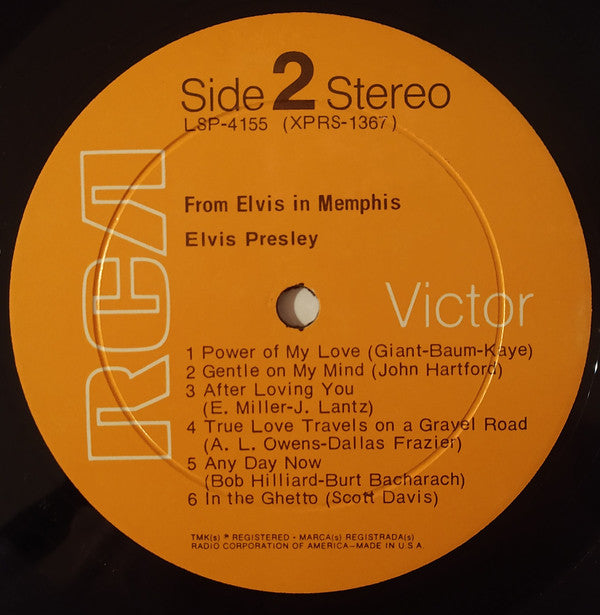 Elvis Presley : From Elvis In Memphis (LP, Album, Roc)