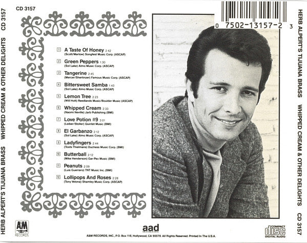 Herb Alpert & The Tijuana Brass : Whipped Cream & Other Delights (CD, Album, RE)