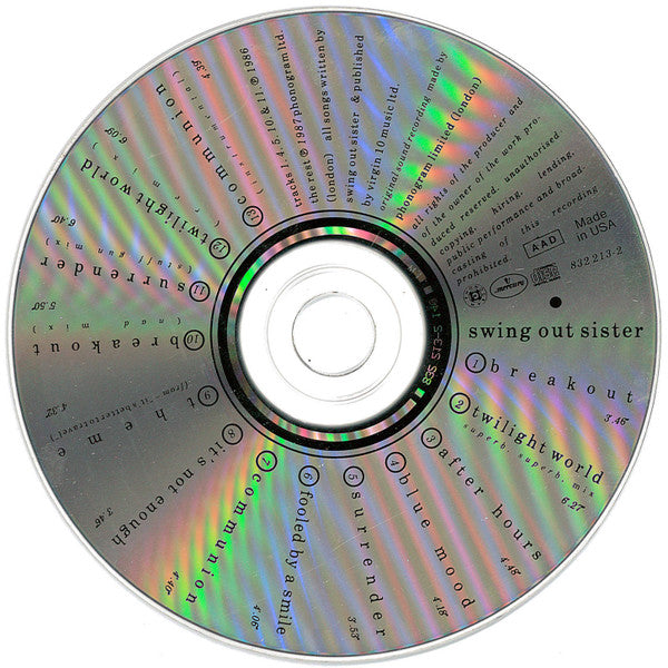 Swing Out Sister : It's Better To Travel (CD, Album)