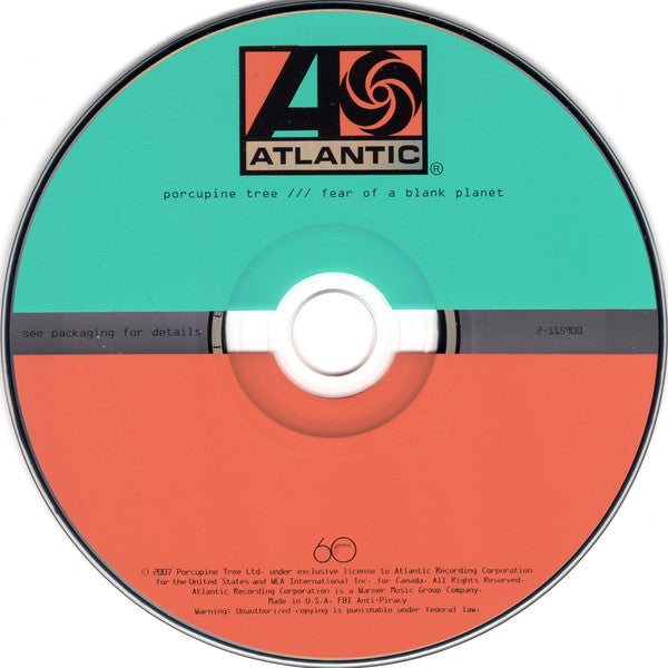 Porcupine Tree : Fear Of A Blank Planet (CD, Album, Club)
