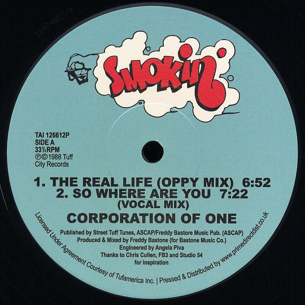 Corporation Of One : So Where Are You / The Real Life (12",33 ⅓ RPM,45 RPM,Record Store Day)