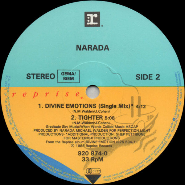 Narada* : Divine Emotions (12", Single)
