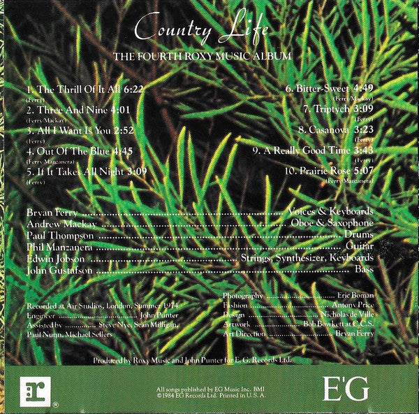 Roxy Music : Country Life (CD, Album, RE)