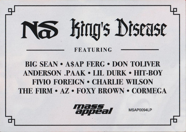 Nas : King's Disease (2xLP, Album, Ltd, Mil)