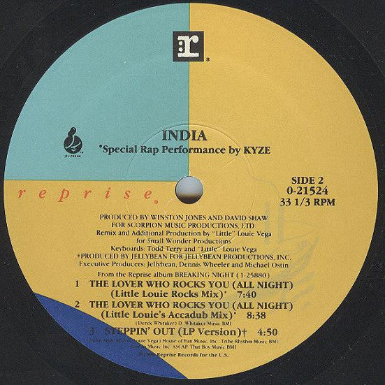 India : The Lover Who Rocks You (All Night) (12", Maxi)