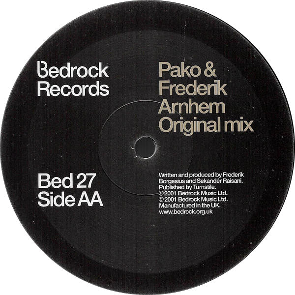 Pako & Frederik : Friday / Arnhem (12")