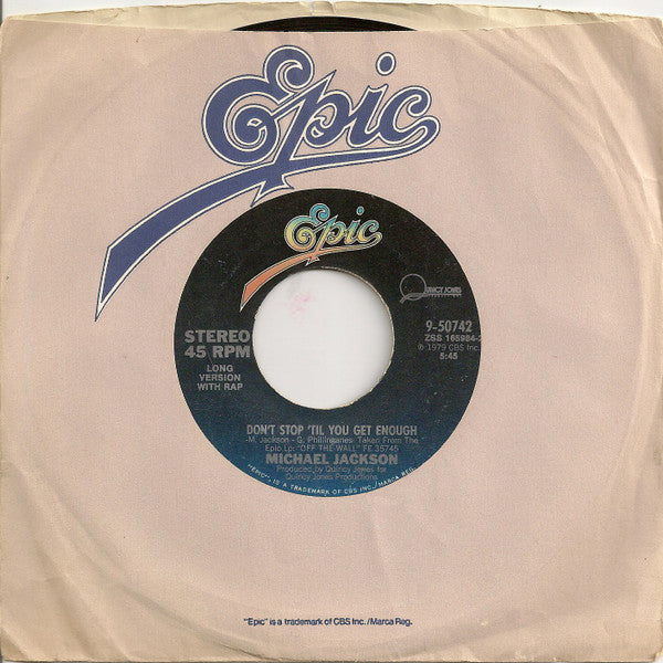 Michael Jackson : Don't Stop 'Til You Get Enough (7", Single, Styrene, Ter)