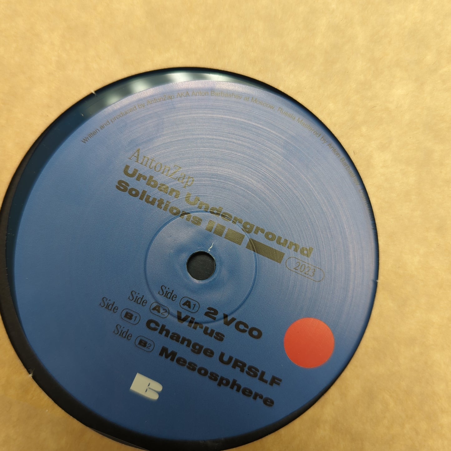 Anton Zap - urban Underground Solutions - 12" Vinyl EP