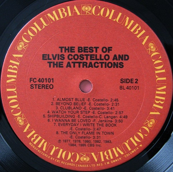 Elvis Costello And The Attractions* : The Best Of Elvis Costello And The Attractions (LP, Comp)