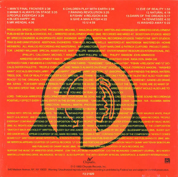 Arrested Development : 3 Years, 5 Months & 2 Days In The Life Of... (CD, Album, Club)