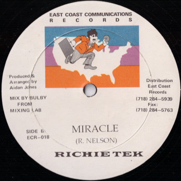 Baby Cham / Richie Tek : Hot Like The Sun / Miracle (12",45 RPM,Maxi-Single,Stereo)