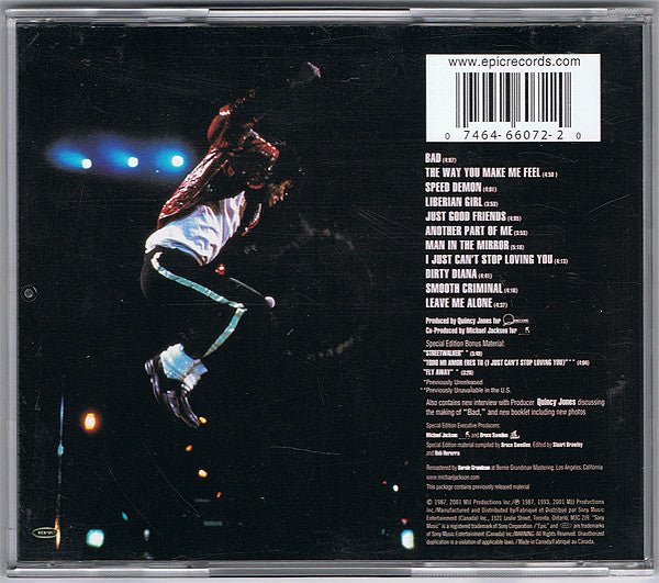 Michael Jackson : Bad (CD, Album, RE, RM, S/Edition)
