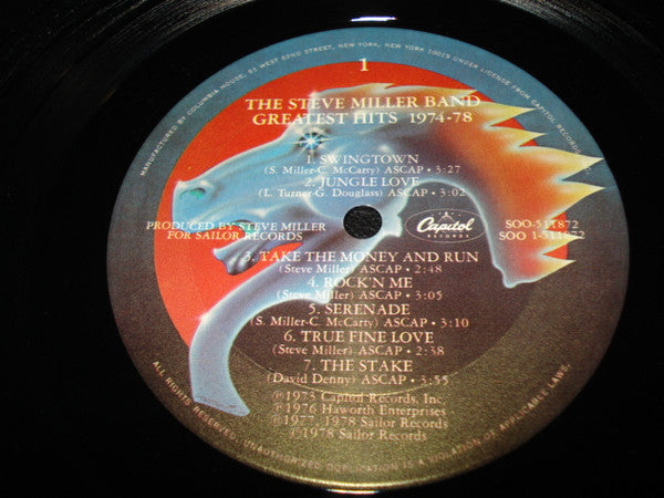 Steve Miller Band : Greatest Hits 1974-78 (LP, Comp, Club)