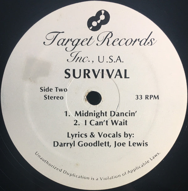 Joe Lewis / Survival : I Gotta Have Ya' / Midnight Dancin' (12",33 ⅓ RPM)