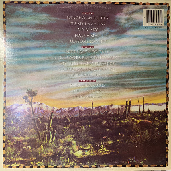 Merle Haggard / Willie Nelson : Poncho & Lefty (LP, Album, Pit)