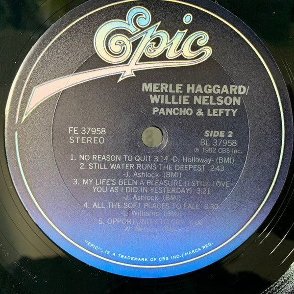 Merle Haggard / Willie Nelson : Poncho & Lefty (LP, Album, Pit)