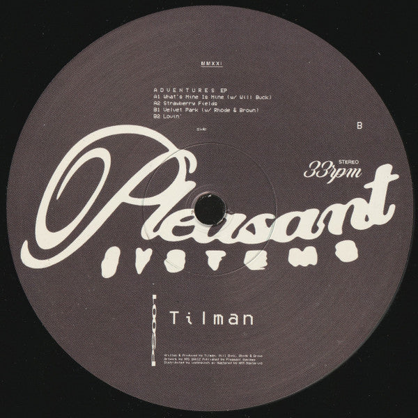 Tilman : Adventures EP (12",33 ⅓ RPM,EP,Stereo)