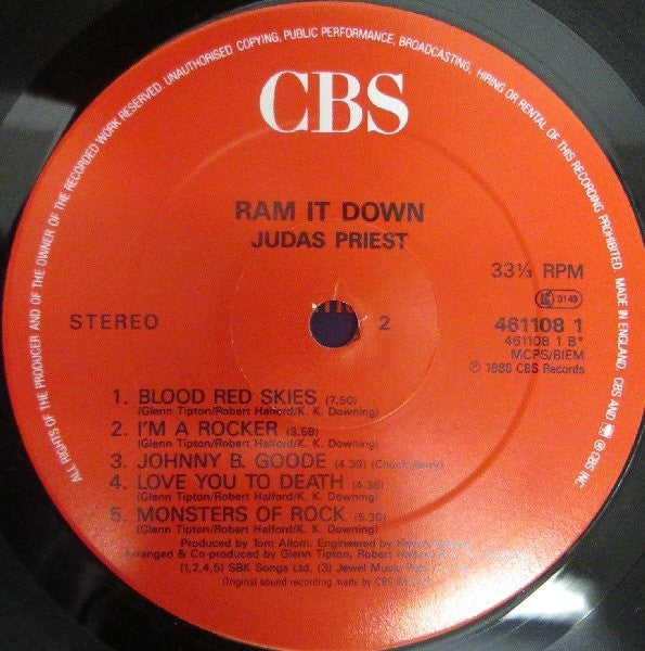 Judas Priest : Ram It Down (LP,Album,Stereo)