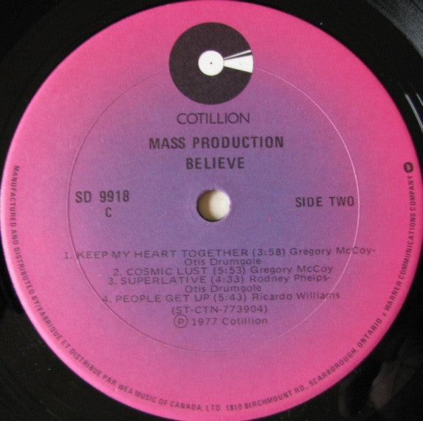 Mass Production : Believe (LP, Album)