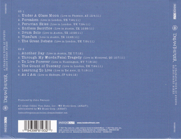 Dream Theater : A Dramatic Tour Of Events - Select Board Mixes (Album,Reissue)