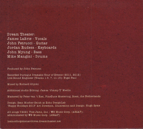 Dream Theater : A Dramatic Tour Of Events - Select Board Mixes (Album,Reissue)
