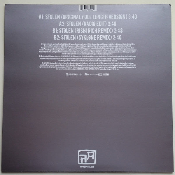 Jay Sean : Stolen (12")