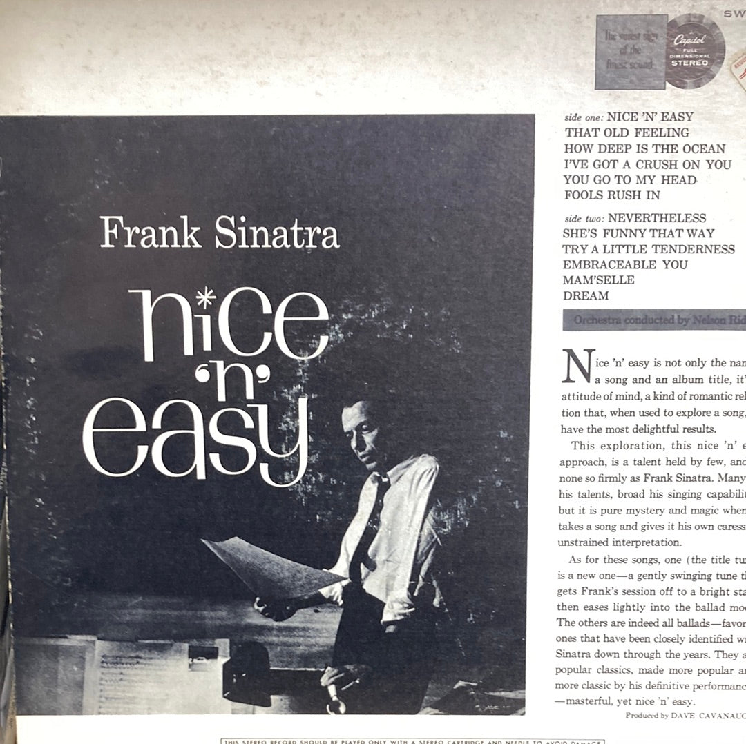 Frank Sinatra - Nice 'N' Easy - 12" Vinyl LP
