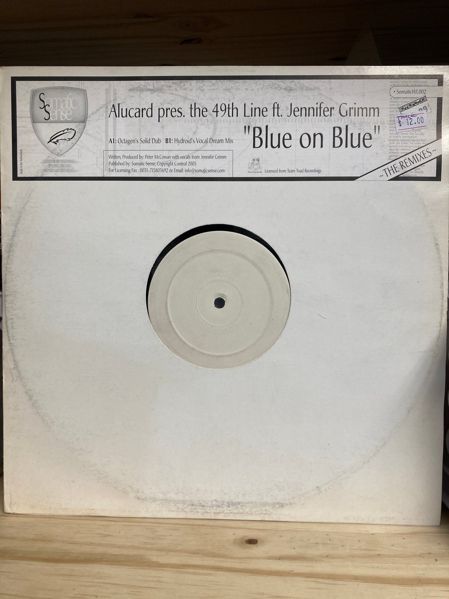 Alucard pres. The 49th Line ft. Jennifer Grimm – Blue On Blue ~The Remixes ~ - 12" EP