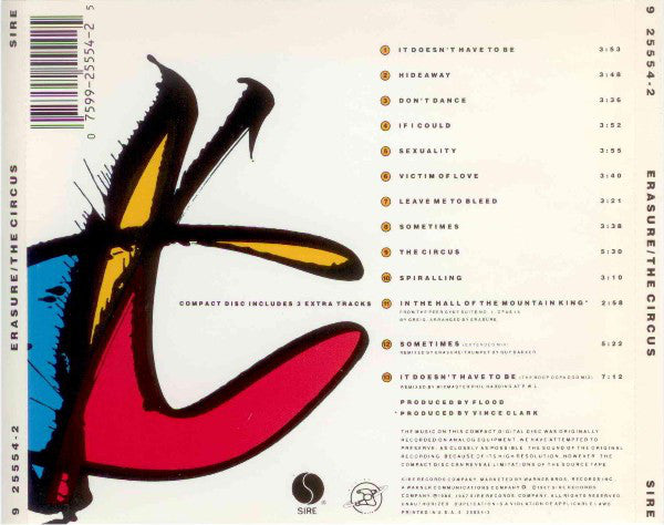 Erasure : The Circus (CD, Album)