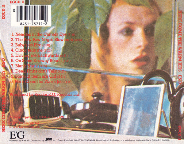 Eno* : Here Come The Warm Jets (CD, Album)