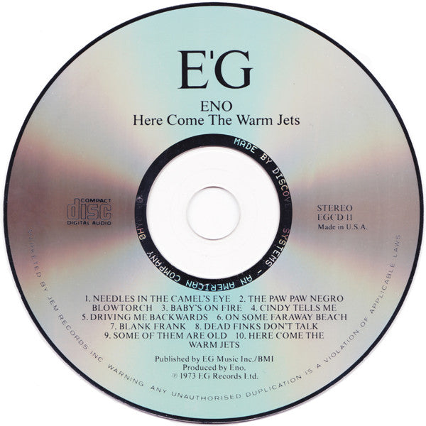 Eno* : Here Come The Warm Jets (CD, Album)