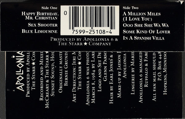 Apollonia 6 : Apollonia 6 (Cass, Album, SR)