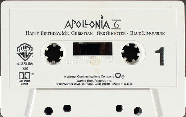 Apollonia 6 : Apollonia 6 (Cass, Album, SR)