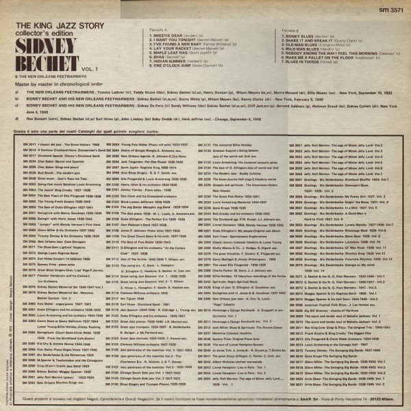 Sidney Bechet : Sidney Bechet And The New Orleans Feetwarmers Vol 1 (LP, Comp)