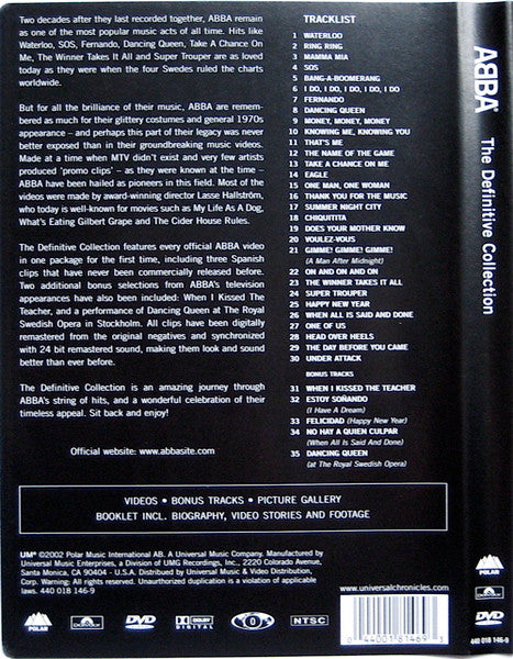 ABBA : The Definitive Collection (DVD-V, Comp, NTSC)