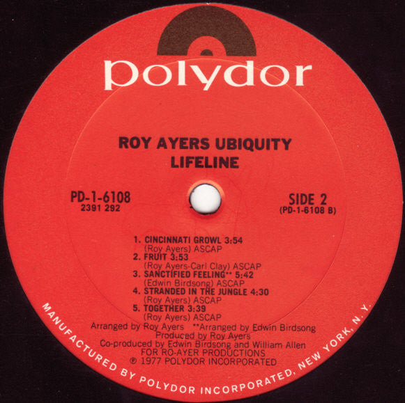 Roy Ayers Ubiquity : Lifeline (LP, Album, Gat)