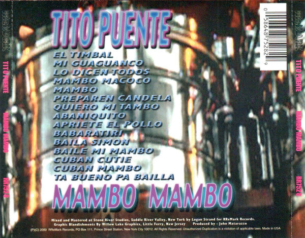 Tito Puente : Mambo Mambo (CD, Album)
